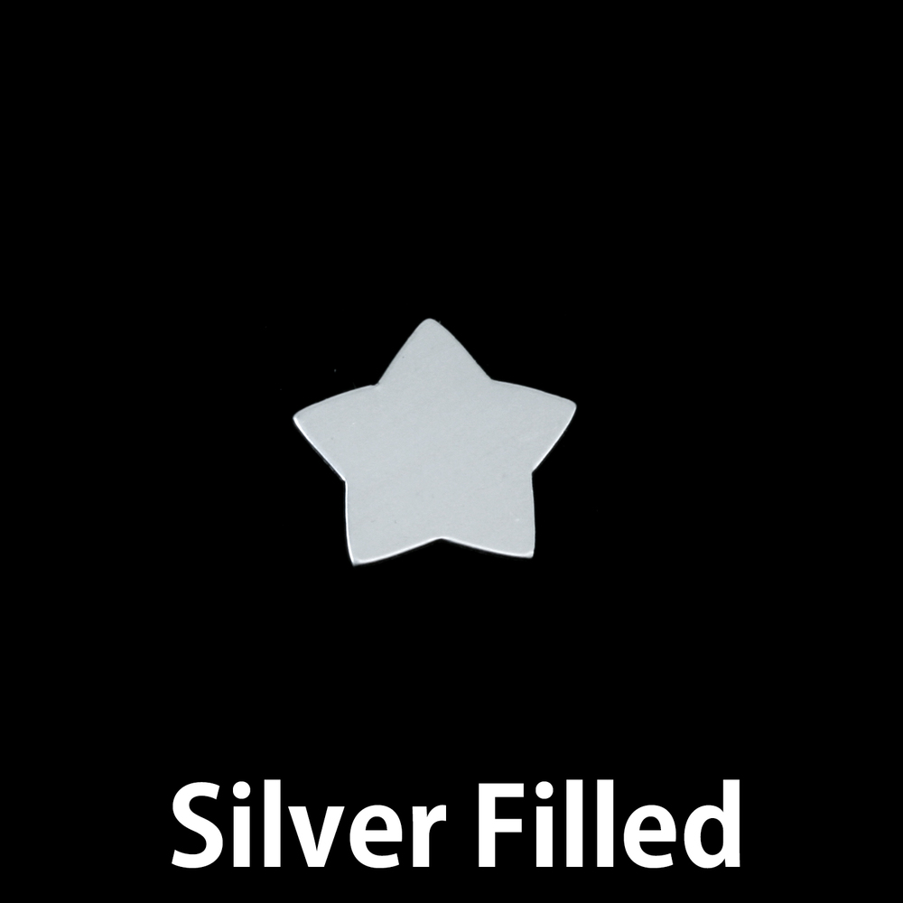 Metal Stamping Blanks Silver Filled Rounded Star, 24g